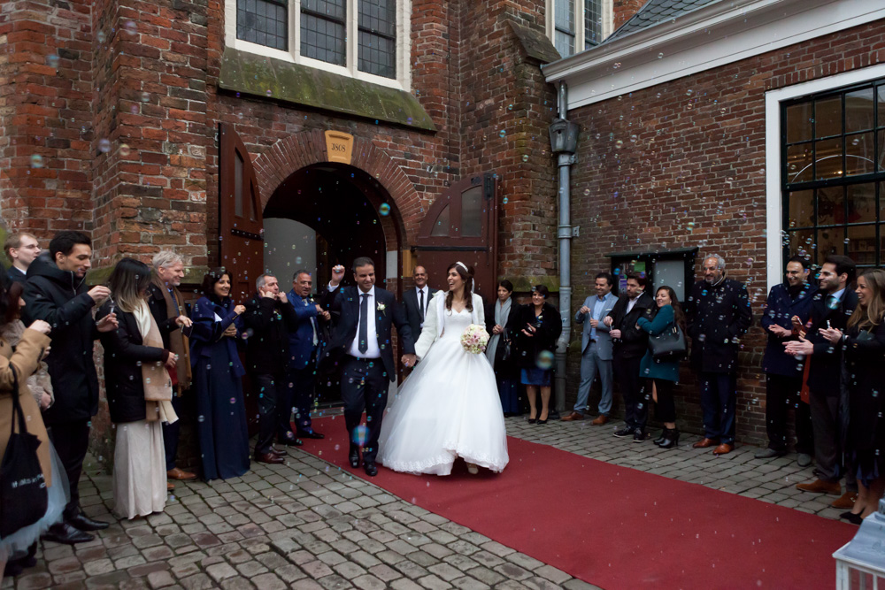 Bruiloft ceremonie in de Akerk in Groningen Bruiloft ceremonie in de Akerk in Groningen